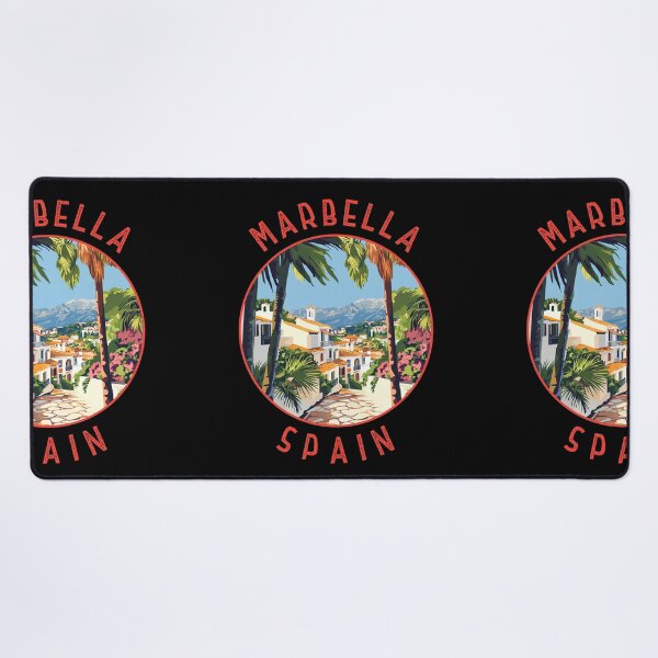 Item preview, Marbella Spain Retro Distressed Circle designed and sold by KrisSidDesigns.