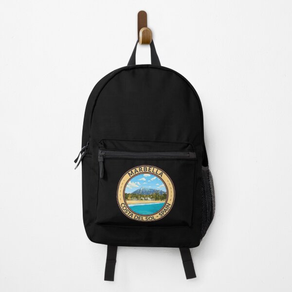 Item preview, Marbella Spain Costa Del Sol Travel Art Badge designed and sold by KrisSidDesigns.