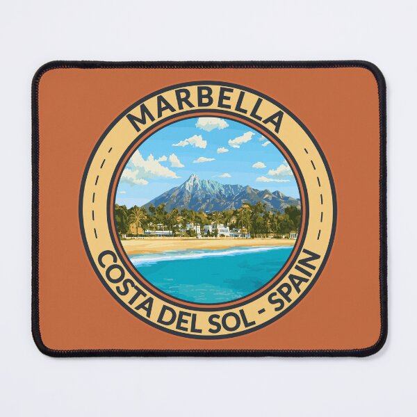 Item preview, Marbella Spain Costa Del Sol Travel Art Badge designed and sold by KrisSidDesigns.