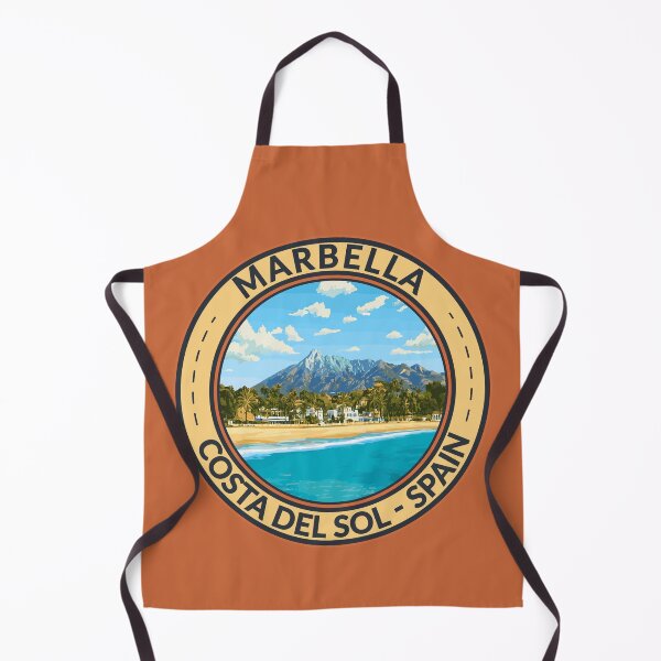 Item preview, Marbella Spain Costa Del Sol Travel Art Badge designed and sold by KrisSidDesigns.