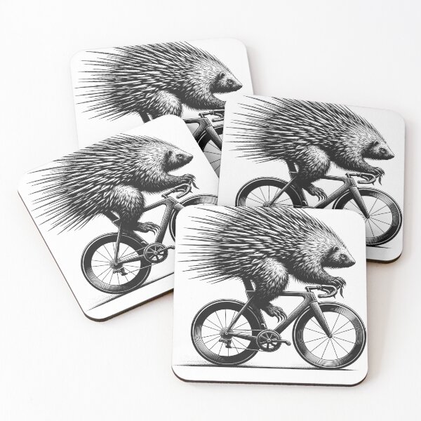 Artikelvorschau, Stachelschwein Reiten Fahrrad Biker Fahrradliebhaber Biking entworfen und verkauft von Kimberley King Art King Art.