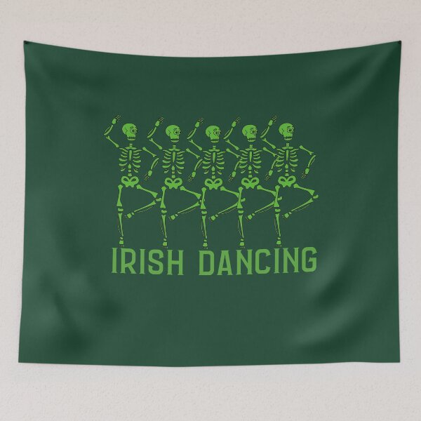 Item preview,  Irish Dancer Skeleton,Irish Dancer, Irish Dancing, Feis, Oireachtas, Ghillies,St Patricks Day,  Kiss Me im Irish designed and sold by KolorellaS.