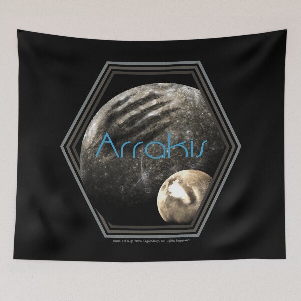Item preview, DUNE. Arrakis, Dune, Desert Planet (black background) designed and sold by bekksa.