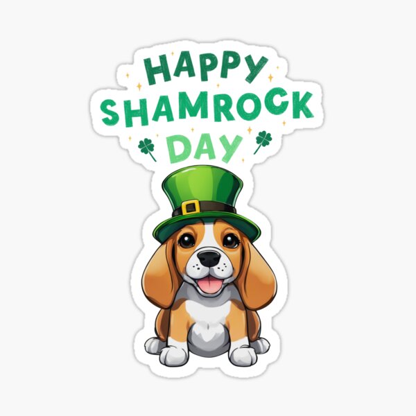 Item preview, Beagle's Shamrock Shenanigans - Happy Shamrock Day designed and sold by FurrFunPrints.