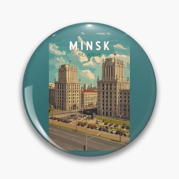 Item preview, Minsk Belarus Illustration Travel Art Vintage designed and sold by KrisSidDesigns.