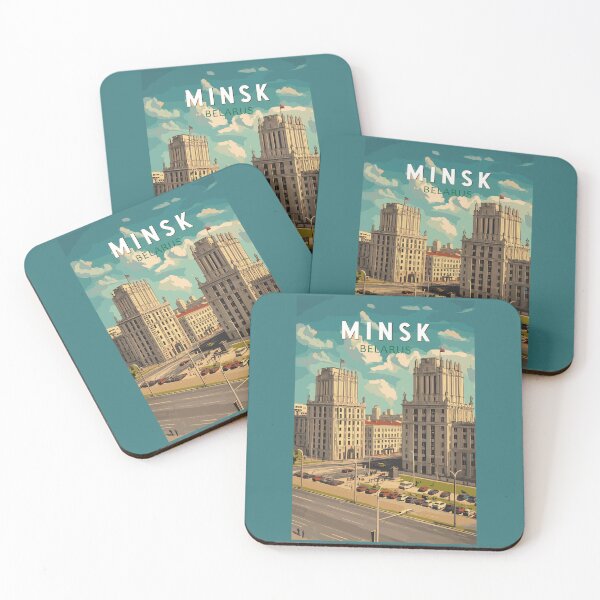 Item preview, Minsk Belarus Illustration Travel Art Vintage designed and sold by KrisSidDesigns.