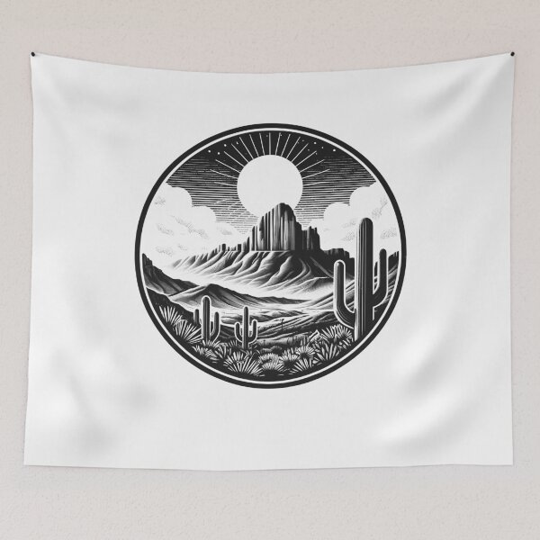 Item preview, Desert Cactus Plants Adventure Texas Cactus Scene designed and sold by Kimberley King Art  King Art.