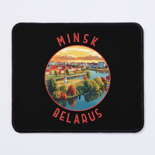 Item preview, Minsk Belarus Retro Distressed Circle designed and sold by KrisSidDesigns.