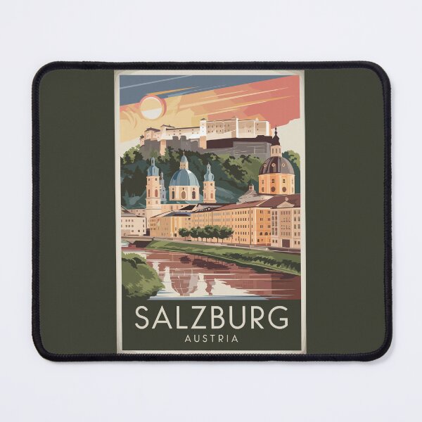 Item preview, Salzburg Austria Illustration Travel Art Vintage designed and sold by KrisSidDesigns.
