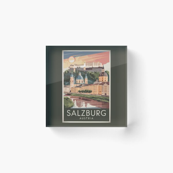 Item preview, Salzburg Austria Illustration Travel Art Vintage designed and sold by KrisSidDesigns.