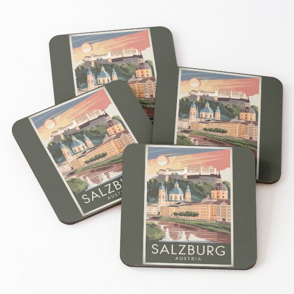 Item preview, Salzburg Austria Illustration Travel Art Vintage designed and sold by KrisSidDesigns.
