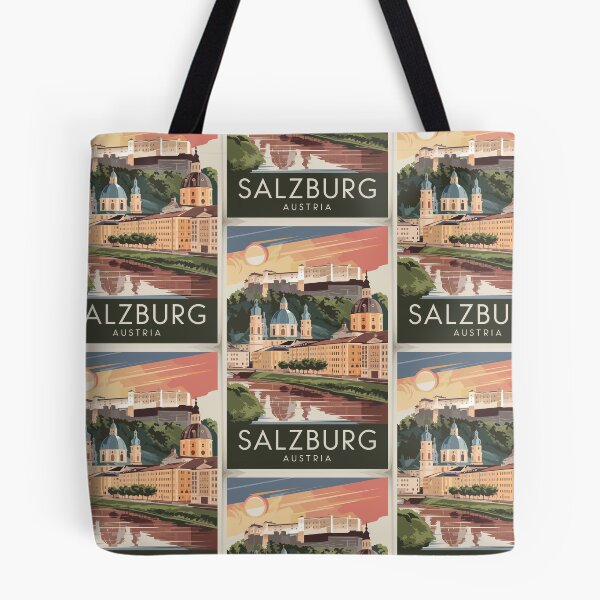 Item preview, Salzburg Austria Illustration Travel Art Vintage designed and sold by KrisSidDesigns.