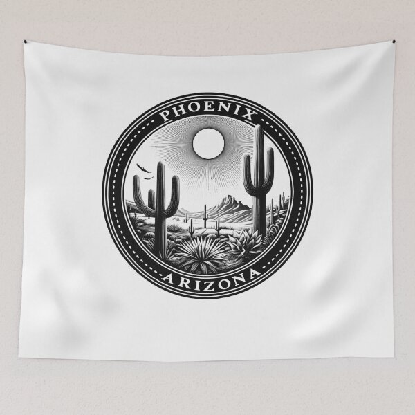 Item preview, Phoenix Arizona Desert Cactus Plants Adventure Cactus Scene designed and sold by Kimberley King Art  King Art.