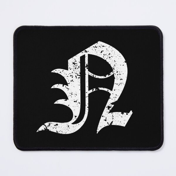 Item preview, Capital Letter N - Eroded / Distressed Gothic Blackletter Script / Old English Font (White) designed and sold by STUDIO-72.
