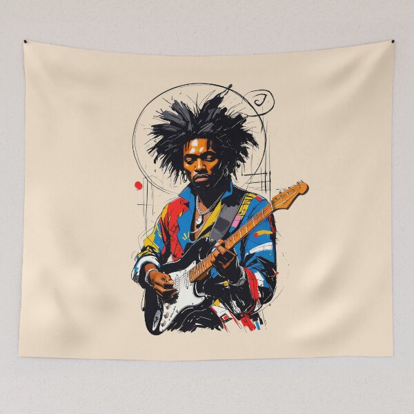Item preview, Electric Vibes: Digital Guitar Legend Art designed and sold by Illustrobe.