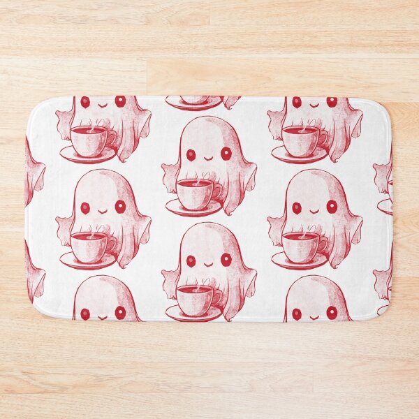 Item preview, Cute Ghost Drinking Coffee designed and sold by kinpirks.