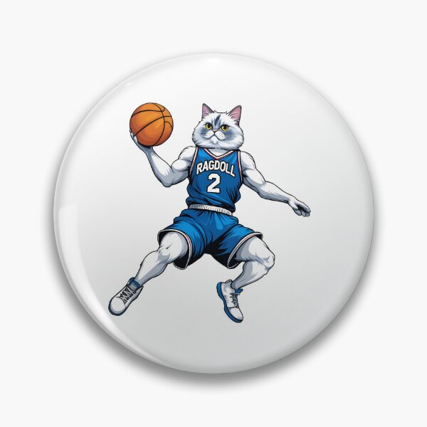 Item preview, The cute Persian cat in mid-air, executing a slam dunk designed and sold by chathai.