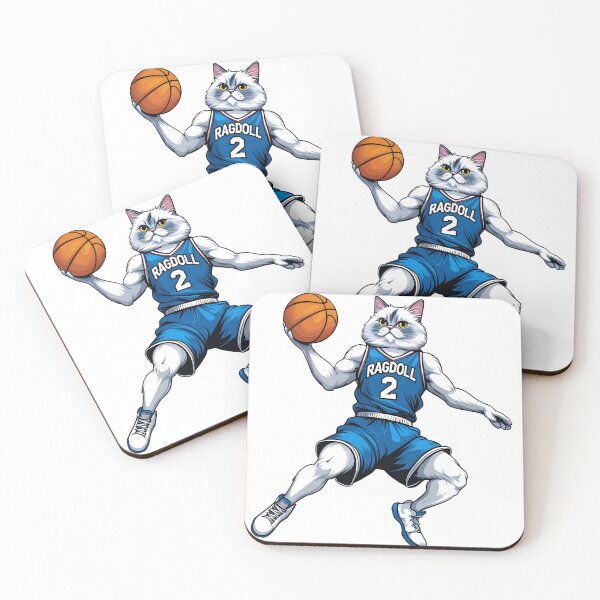 Item preview, The cute Persian cat in mid-air, executing a slam dunk designed and sold by chathai.