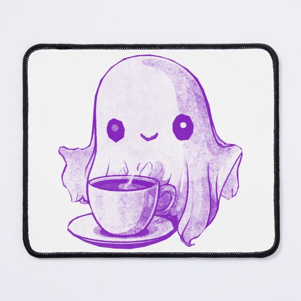 Item preview, Cute Ghost Drinking Coffee designed and sold by kinpirks.