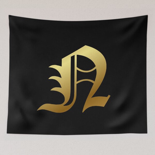 Item preview, Capital Letter N - Foil Gold Effect Gothic Blackletter Script / Old English Font designed and sold by STUDIO-72.