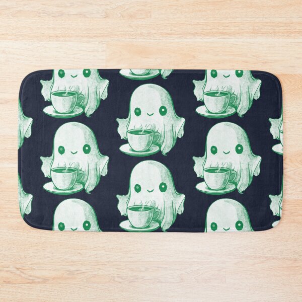 Item preview, Cute Ghost Drinking Coffee designed and sold by kinpirks.