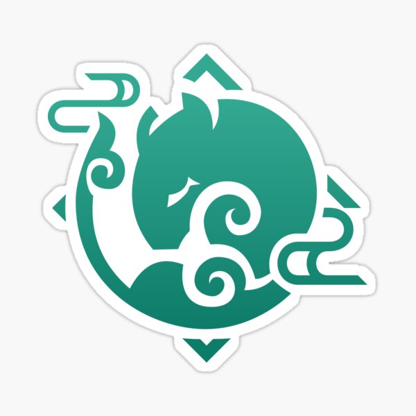 Vista previa del artículo con la obra «Logotipo de la constelación Yumemizuki Mizuki Genshin Impact», diseñado y vendido por damomonkey.