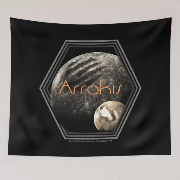 Item preview, DUNE. Arrakis, Dune, Desert Planet (black background) designed and sold by bekksa.