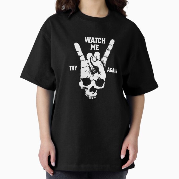 Vista previa del artículo con la obra «Camiseta Mírame intentarlo otra vez», diseñado y vendido por TeeRoots.