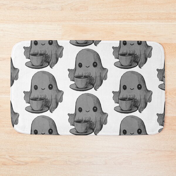 Item preview, Cute Ghost Drinking Coffee designed and sold by kinpirks.