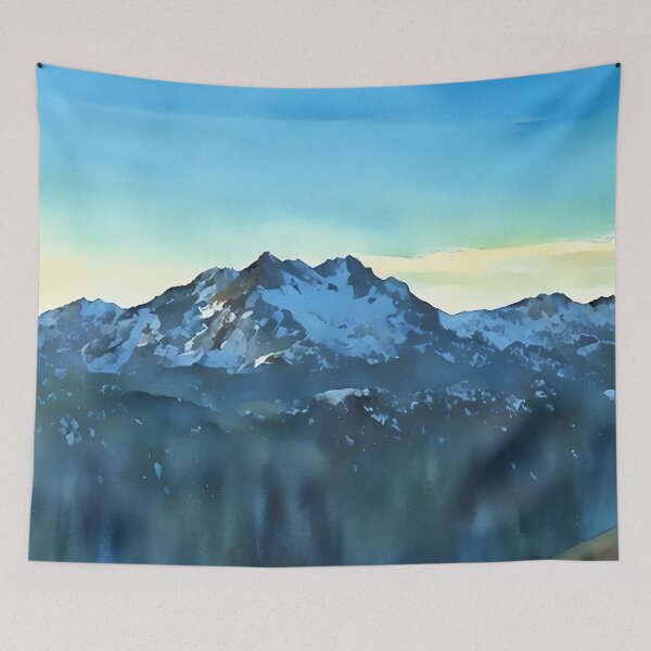 Item preview, Mount Washington Olympic Mountains (Watercolor) designed and sold by flyscenicair.