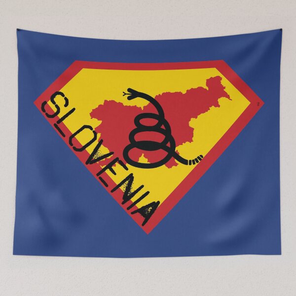 Item preview, SLOVENE SHIELD - Freedom Is The Superpower - Modern Gadsden Snake Flag - Dont Tread On Me SUPERHERO SLOVENIA spellout design designed and sold by pelagio.