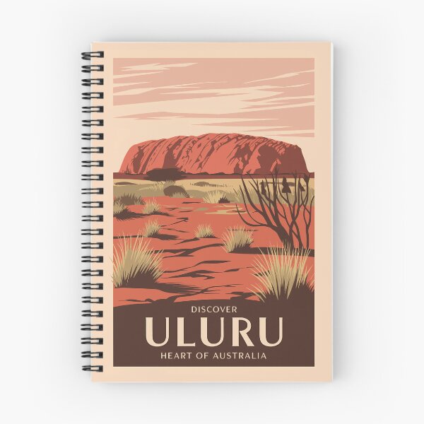 Item preview, Uluru Australia Travel Art Vintage designed and sold by KrisSidDesigns.