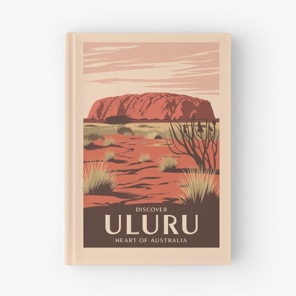 Item preview, Uluru Australia Travel Art Vintage designed and sold by KrisSidDesigns.