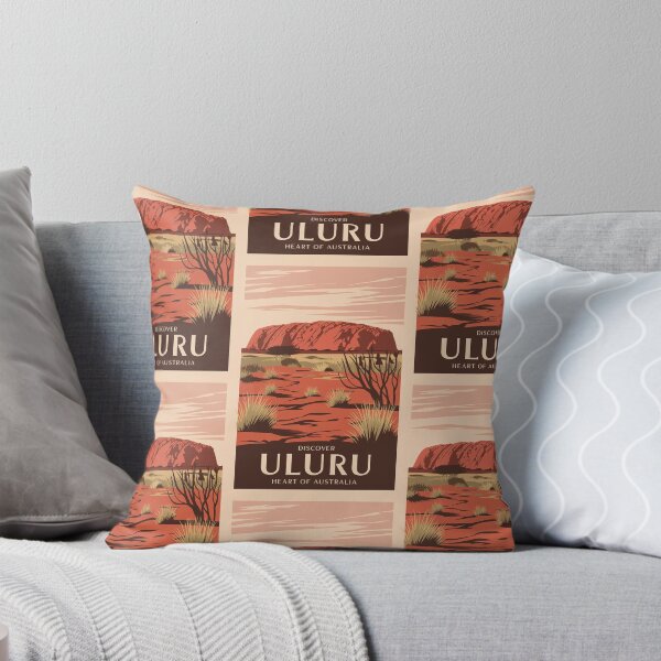 Item preview, Uluru Australia Travel Art Vintage designed and sold by KrisSidDesigns.