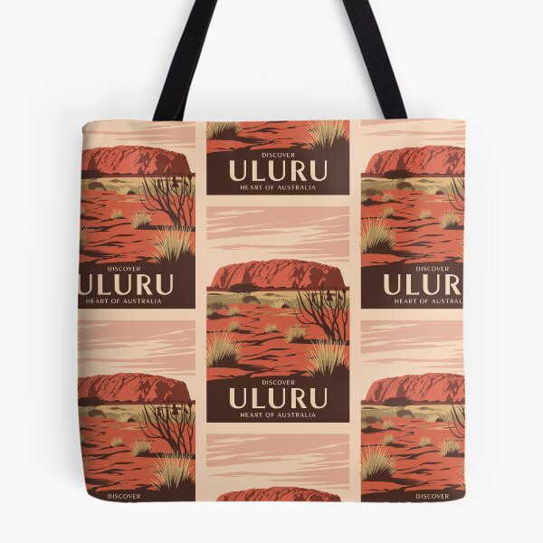 Item preview, Arte de viaje vintage de Uluru Australia designed and sold by KrisSidDesigns.