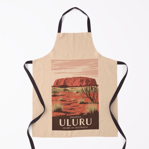 Item preview, Uluru Australia Travel Art Vintage designed and sold by KrisSidDesigns.