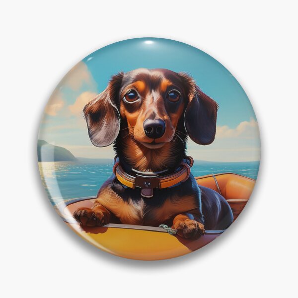Item preview, Dachshund in a rubber dinghy at sea designed and sold by hhh-art.