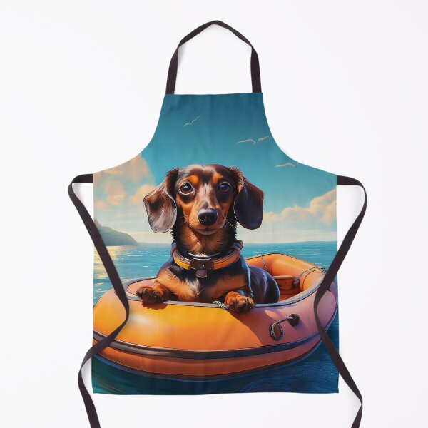 Item preview, Dachshund in a rubber dinghy at sea designed and sold by hhh-art.