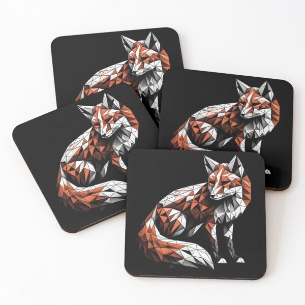 Item preview, Fox Made of Triangles - Geometric Fox designed and sold by MaciejCraft.