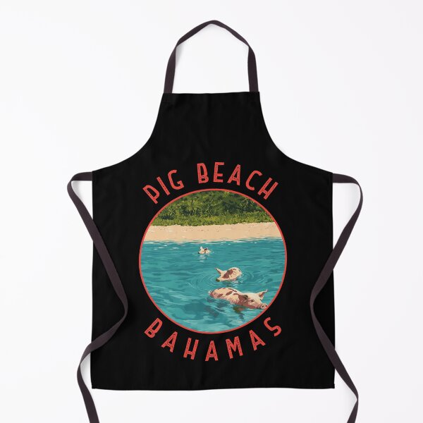 Item preview, Pig Beach Bahamas Retro Distressed Circle designed and sold by KrisSidDesigns.