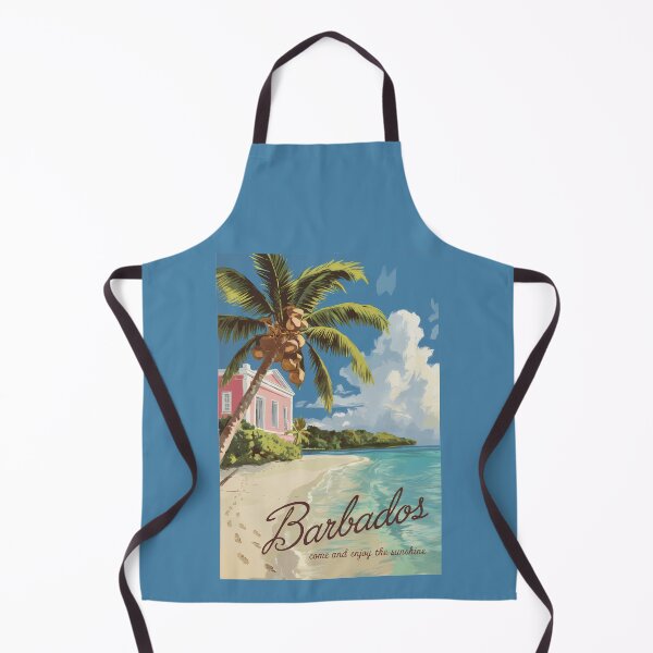 Item preview, Barbados Painterly Travel Art Vintage designed and sold by KrisSidDesigns.