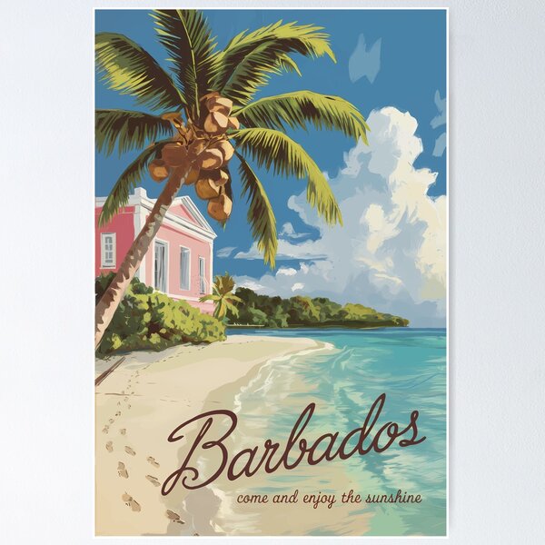 Aperçu de l'œuvre Voyages et art picturaux de la Barbade créée et vendue par KrisSidDesigns.
