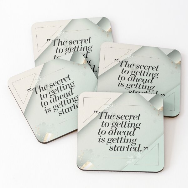 Item preview, "The Secret to Getting Ahead is Getting Started" | Motivational Startup Quote Print | Minimalist Typography for Entrepreneurs designed and sold by TrendSh0p.