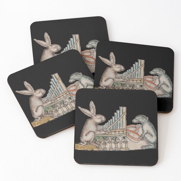 Item preview, Medieval Art Rabbit And Dog Playing The Organ designed and sold by ContTraders.