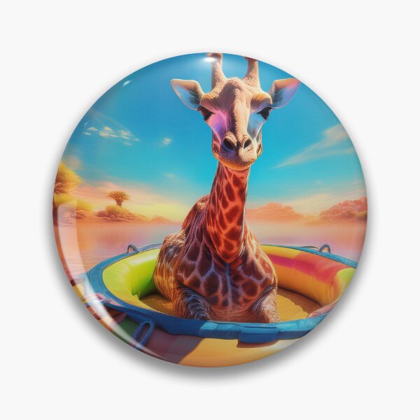 Item preview, Giraffe in a rubber dinghy in an oasis designed and sold by hhh-art.