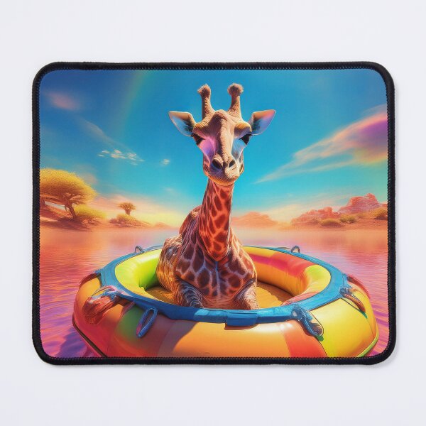Item preview, Giraffe in a rubber dinghy in an oasis designed and sold by hhh-art.