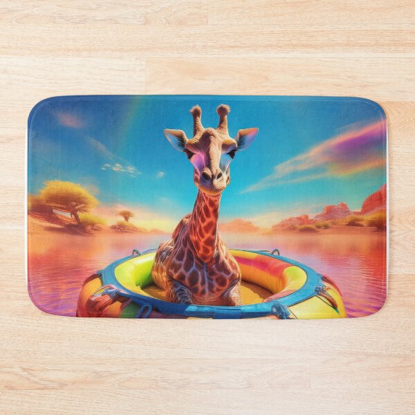 Item preview, Giraffe in a rubber dinghy in an oasis designed and sold by hhh-art.
