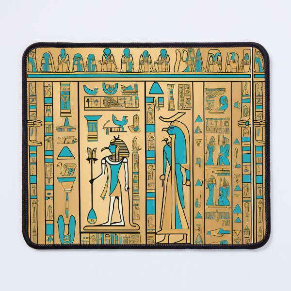 Item preview, Turquoise & Gold Ancient Egyptian Hieroglyphics designed and sold by AmoreDesignsUK.