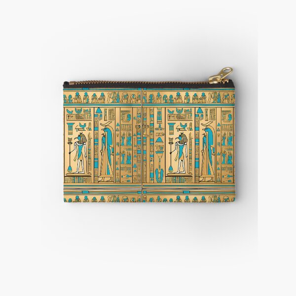 Item preview, Turquoise & Gold Ancient Egyptian Hieroglyphics designed and sold by AmoreDesignsUK.
