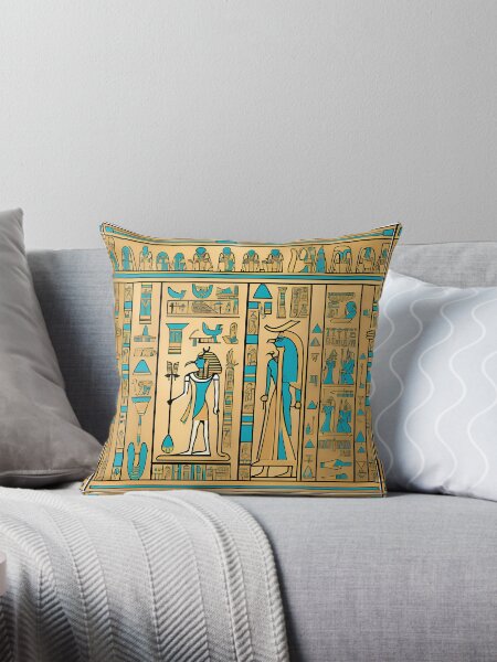 Item preview, Turquoise & Gold Ancient Egyptian Hieroglyphics designed and sold by AmoreDesignsUK.